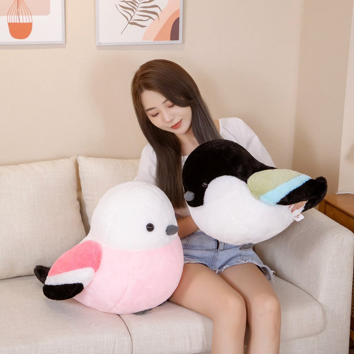 Puffy Vibrant Bird Plushies