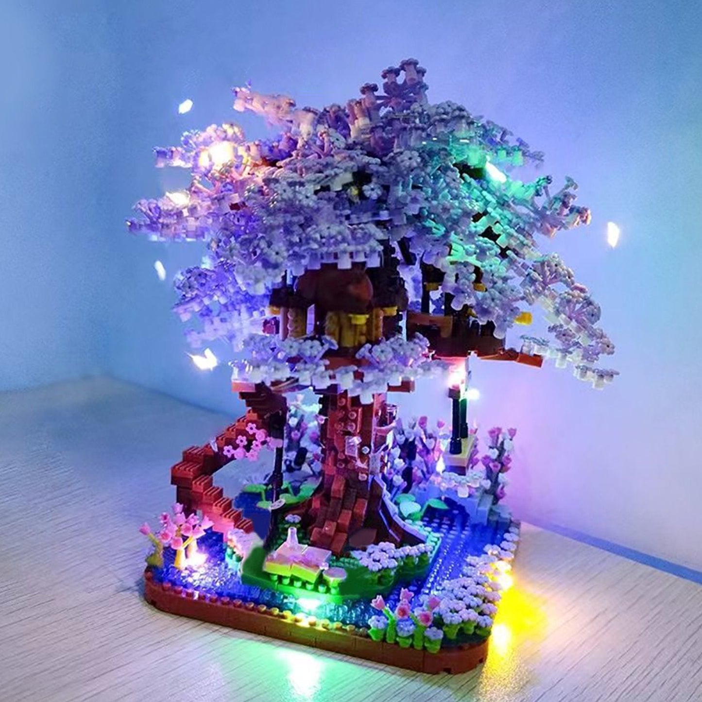 Purple Sakura Tree House Nano Building Set