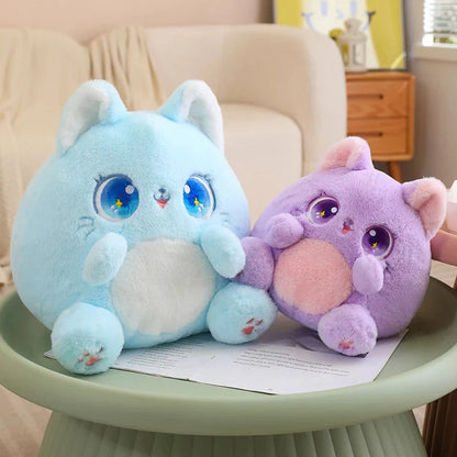 Rainbow Fluffy Cat Squad Ball Plushies