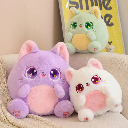 Rainbow Fluffy Cat Squad Ball Plushies