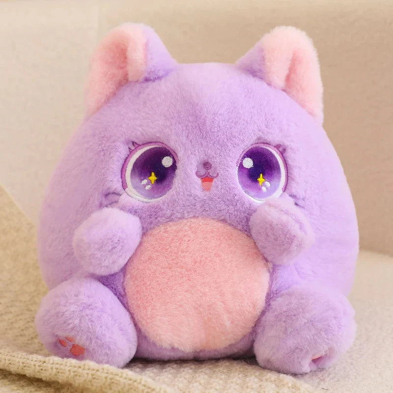 Rainbow Fluffy Cat Squad Ball Plushies