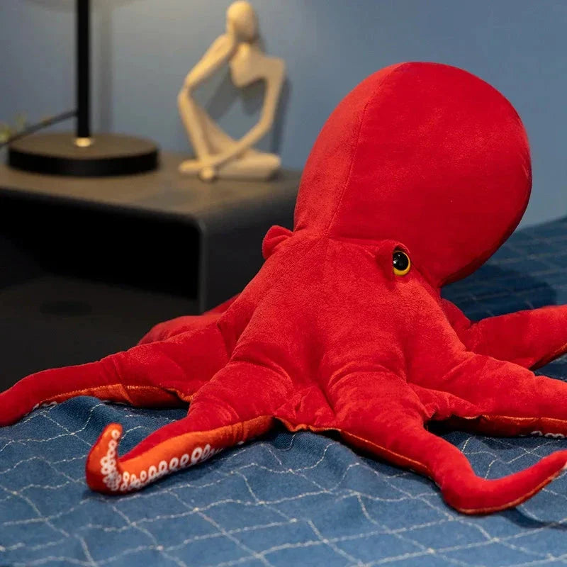 Red Life-like Octopus Plushie