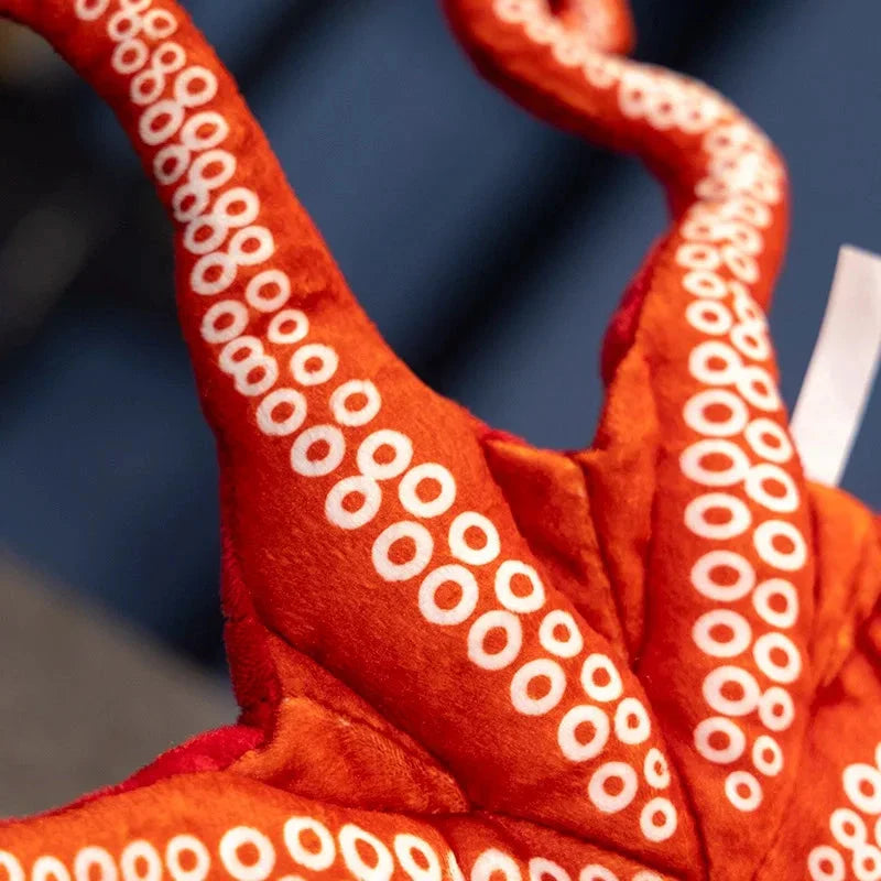 Red Life-like Octopus Plushie