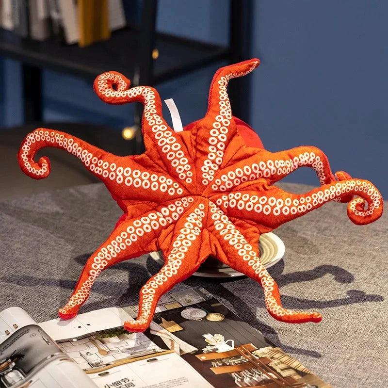 Red Life-like Octopus Plushie