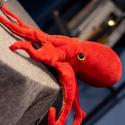 Red Life-like Octopus Plushie