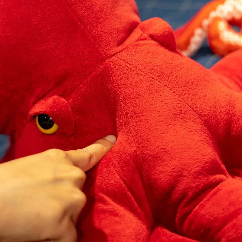 Red Life-like Octopus Plushie