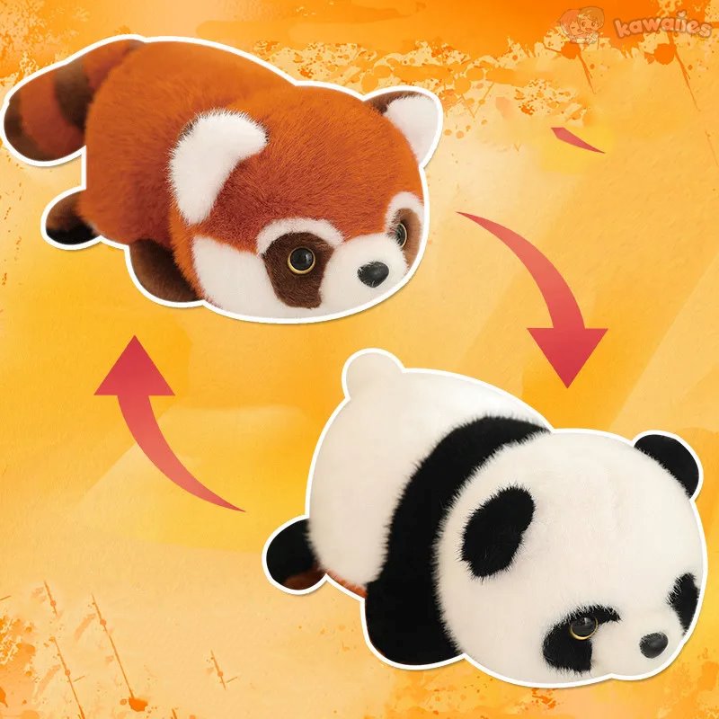 Reversible Red Panda to Panda Plush