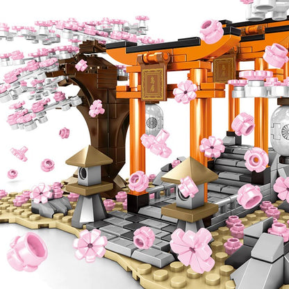 Romantic Japanese Torii Gates Cherry Blossom Trees Building Sets | Special Edition