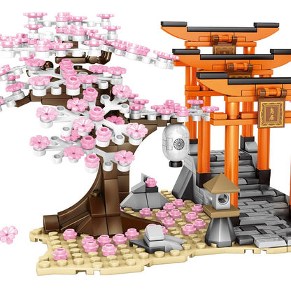 Romantic Japanese Torii Gates Cherry Blossom Trees Building Sets | Special Edition