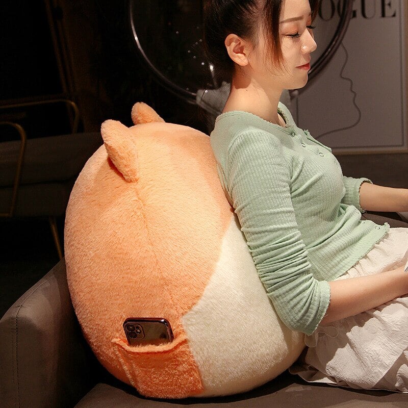 Round Cat Bunny Fox Pillow Plushie Collection