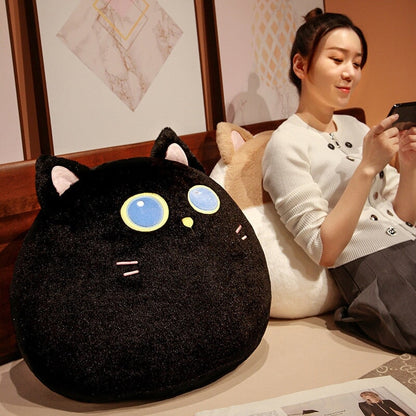Round Cat Bunny Fox Pillow Plushie Collection