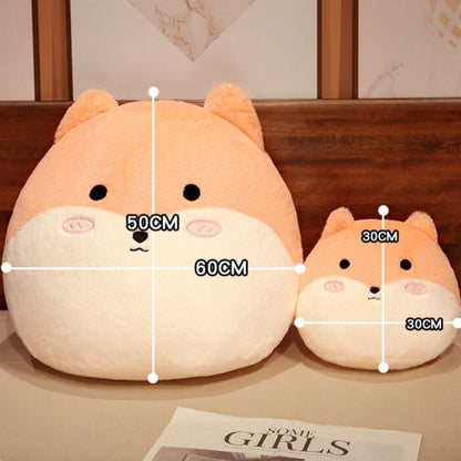 Round Cat Bunny Fox Pillow Plushie Collection