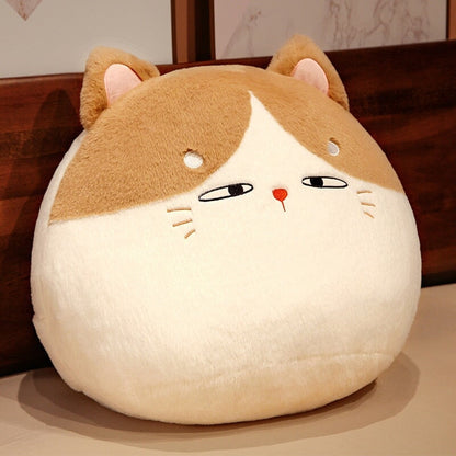 Round Cat Bunny Fox Pillow Plushie Collection