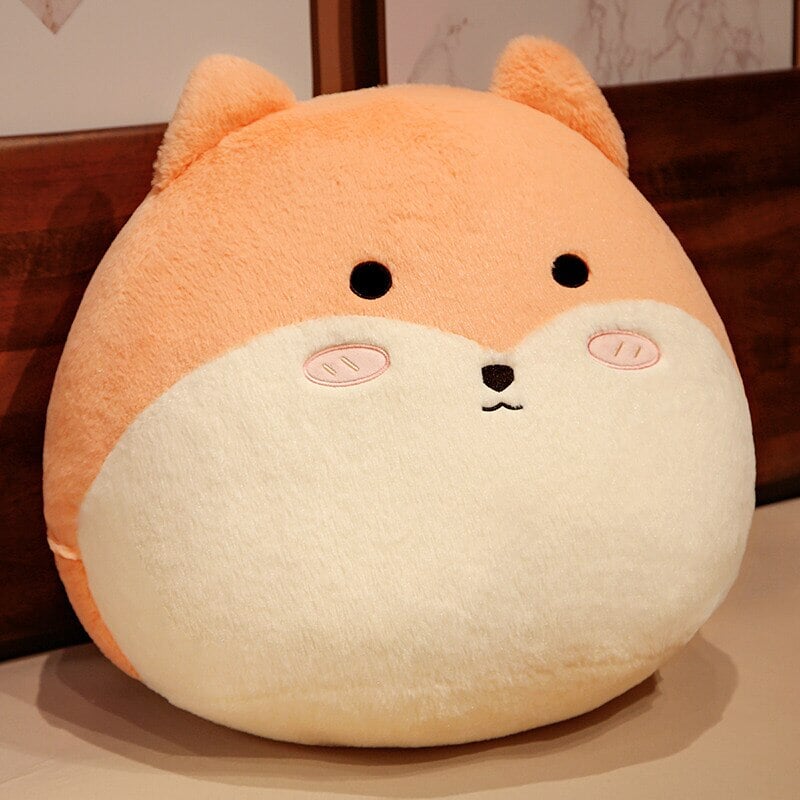 Round Cat Bunny Fox Pillow Plushie Collection