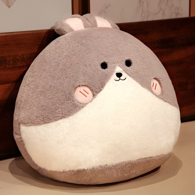 Round Cat Bunny Fox Pillow Plushie Collection