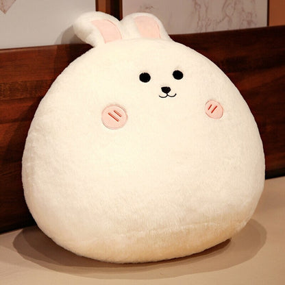 Round Cat Bunny Fox Pillow Plushie Collection