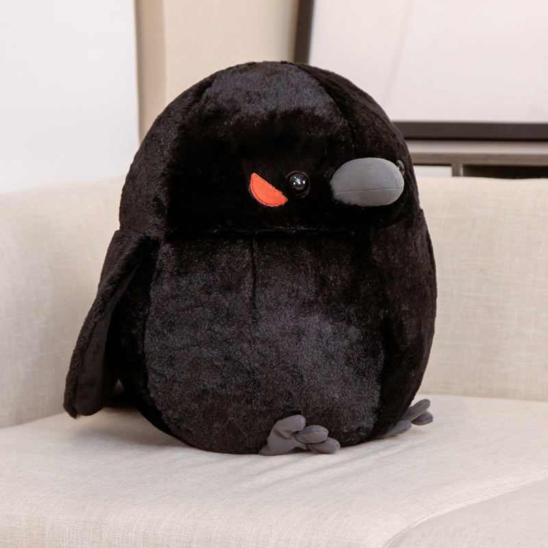 Round Chonky Sparrow Raven Crow Bird Plushies