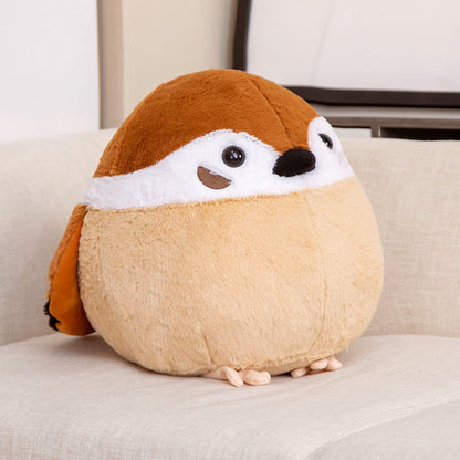 Round Chonky Sparrow Raven Crow Bird Plushies