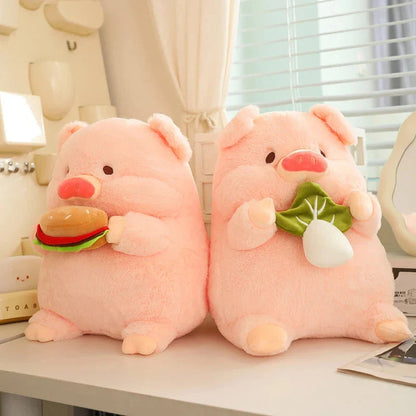 Round Fluffy Chonky Piggy Plushie