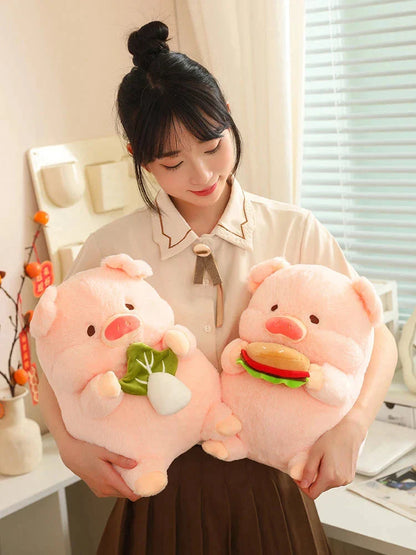 Round Fluffy Chonky Piggy Plushie