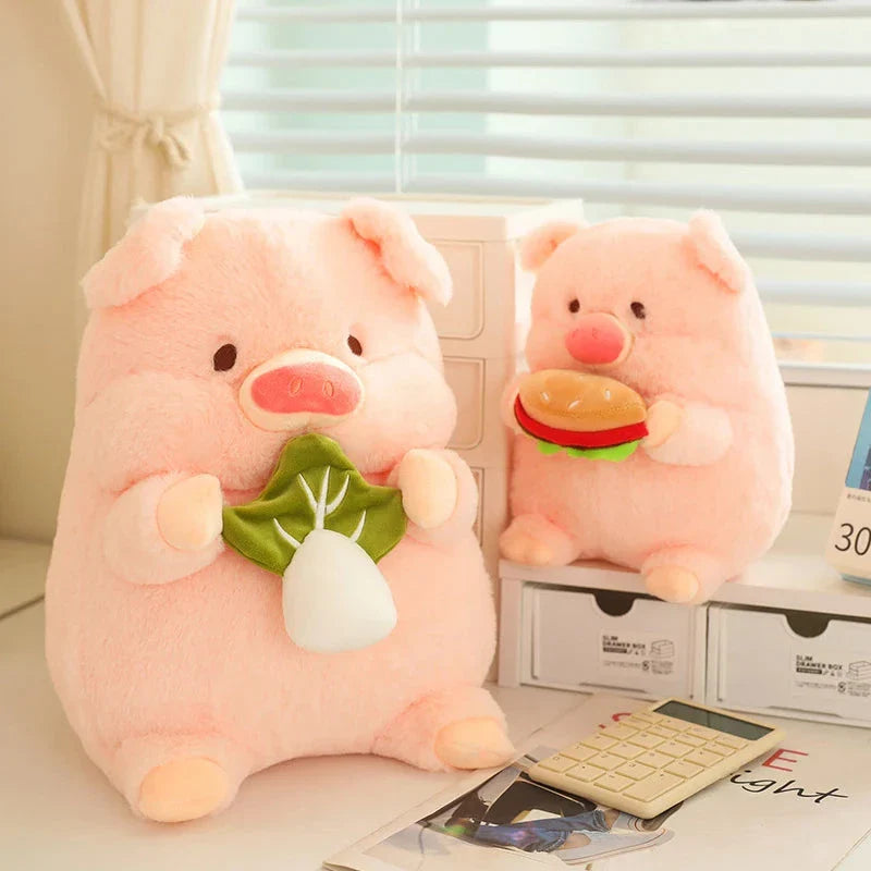 Round Fluffy Chonky Piggy Plushie