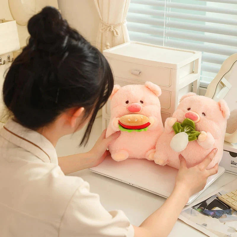 Round Fluffy Chonky Piggy Plushie