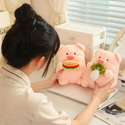 Round Fluffy Chonky Piggy Plushie