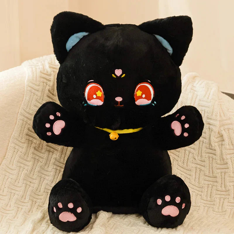 Sailor Moon Fluffy Black White Cat Plushies