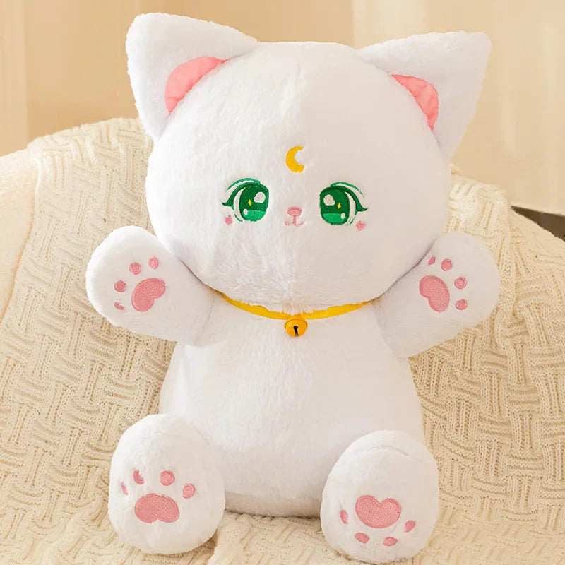 Sailor Moon Fluffy Black White Cat Plushies