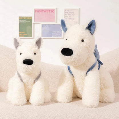 Schnauzer Dog With Shark Bag Plush