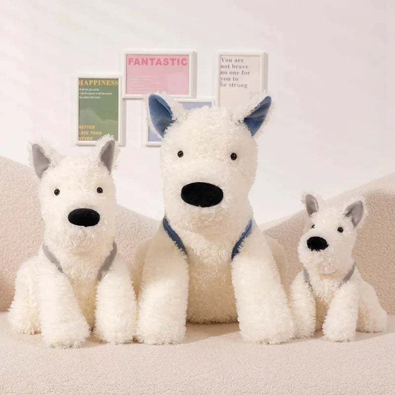 Schnauzer Dog With Shark Bag Plush