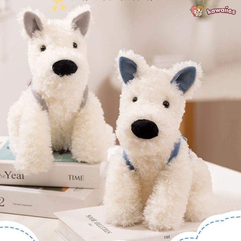 Schnauzer Dog With Shark Bag Plush