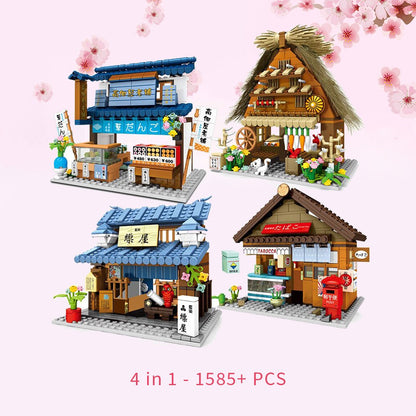 Shirakawa-go Dori Street Japanese Stores Building Sets - Limited Stock