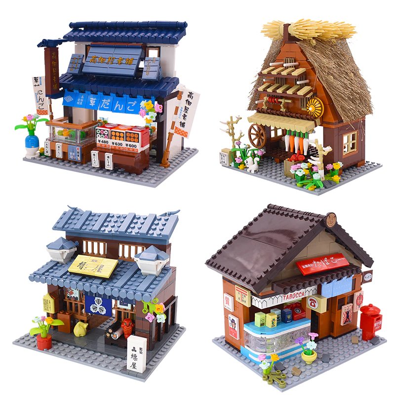 Shirakawa-go Dori Street Japanese Stores Building Sets - Limited Stock