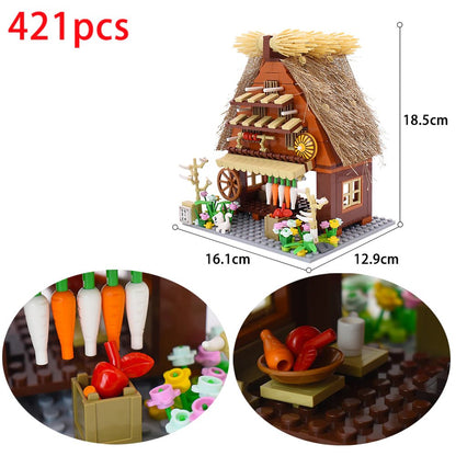 Shirakawa-go Dori Street Japanese Stores Building Sets - Limited Stock