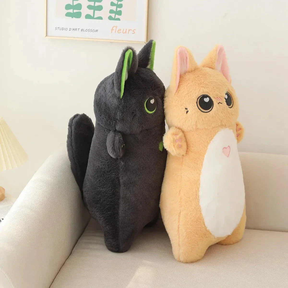Shortie Two-tone Cat Plushie Collection