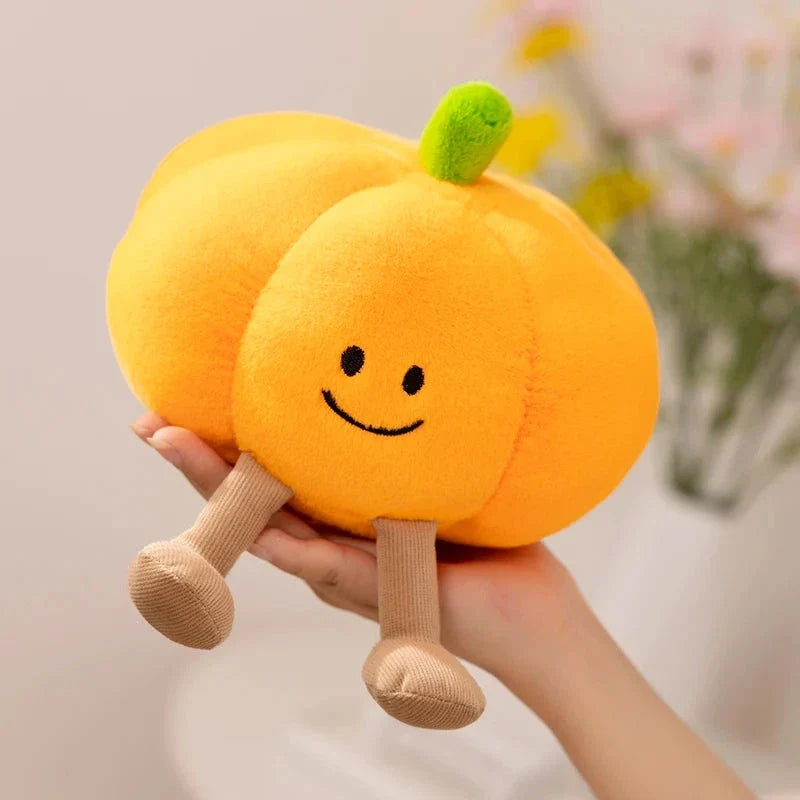 Smiling Halloween Pumpkin Ghost Plush