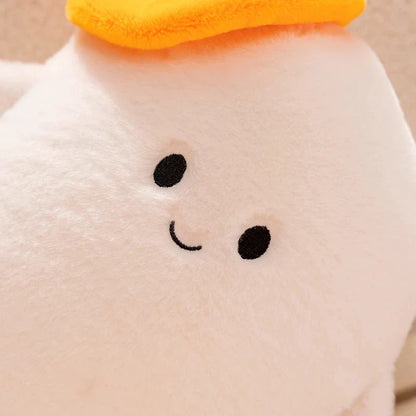 Smiling Halloween Pumpkin Ghost Plush