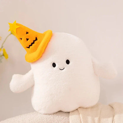 Smiling Halloween Pumpkin Ghost Plush