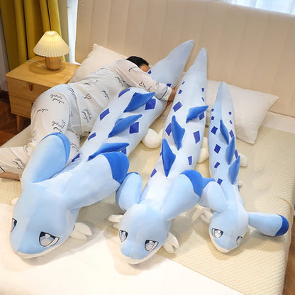 Sofi the Long Kawaii Baby Blue Hybrid Dragon Plushie