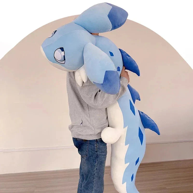 Sofi the Long Kawaii Baby Blue Hybrid Dragon Plushie