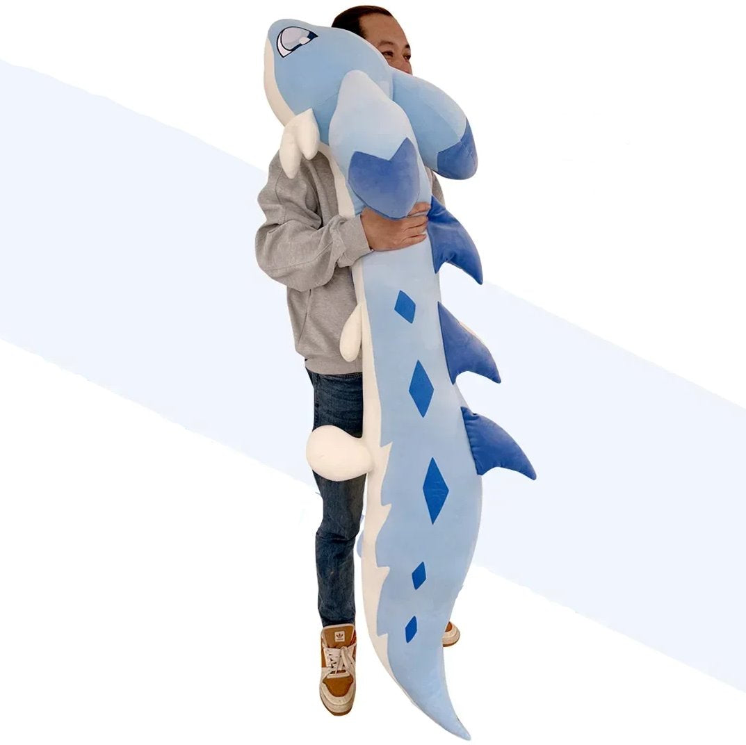Sofi the Long Kawaii Baby Blue Hybrid Dragon Plushie