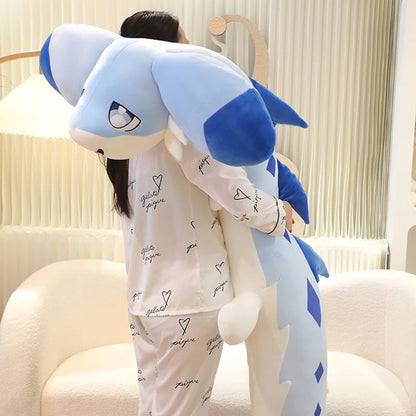 Sofi the Long Kawaii Baby Blue Hybrid Dragon Plushie