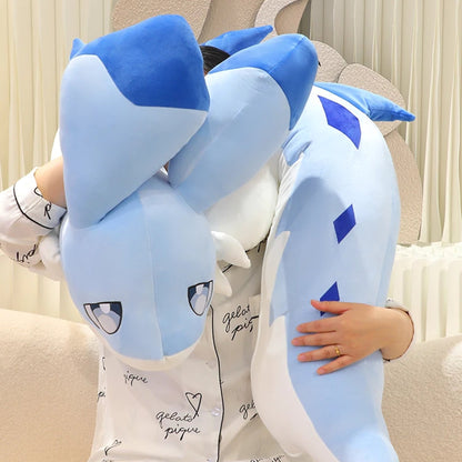 Sofi the Long Kawaii Baby Blue Hybrid Dragon Plushie