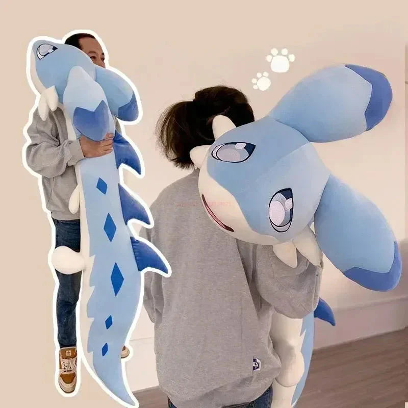Sofi the Long Kawaii Baby Blue Hybrid Dragon Plushie