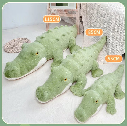Soft Fluffy Green Crocodile Plush Toy