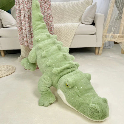 Soft Fluffy Green Crocodile Plush Toy