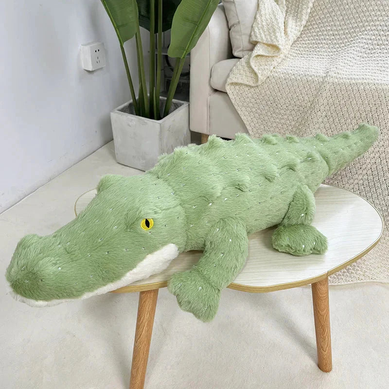 Soft Fluffy Green Crocodile Plush Toy
