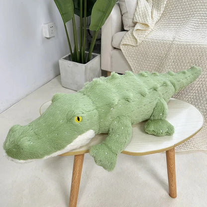 Soft Fluffy Green Crocodile Plush Toy