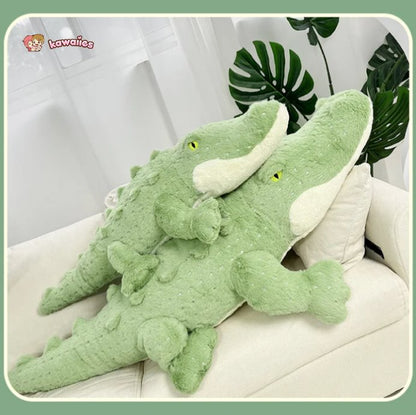 Soft Fluffy Green Crocodile Plush Toy